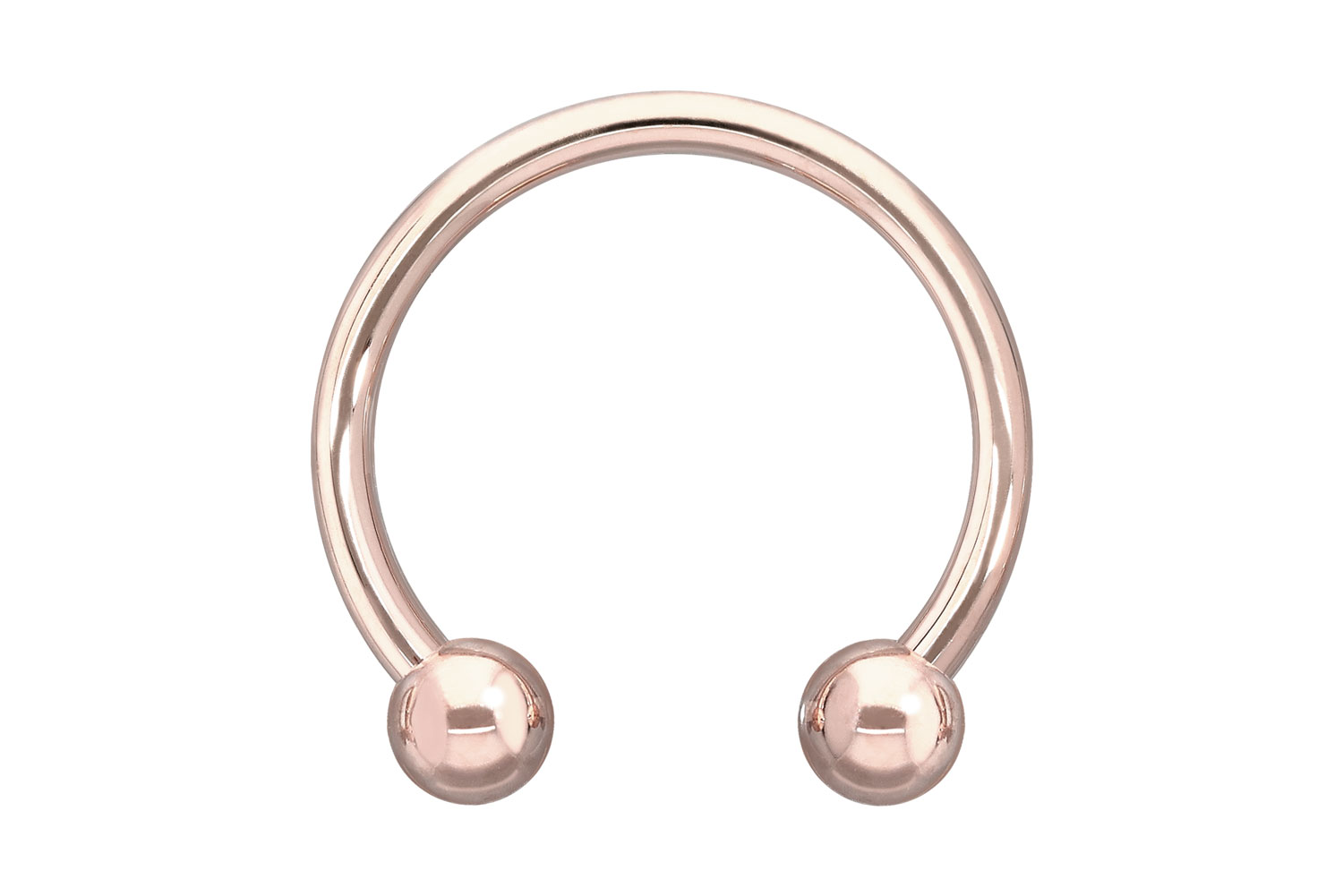 14/18 Karat Gold Hufeisenring Piercing